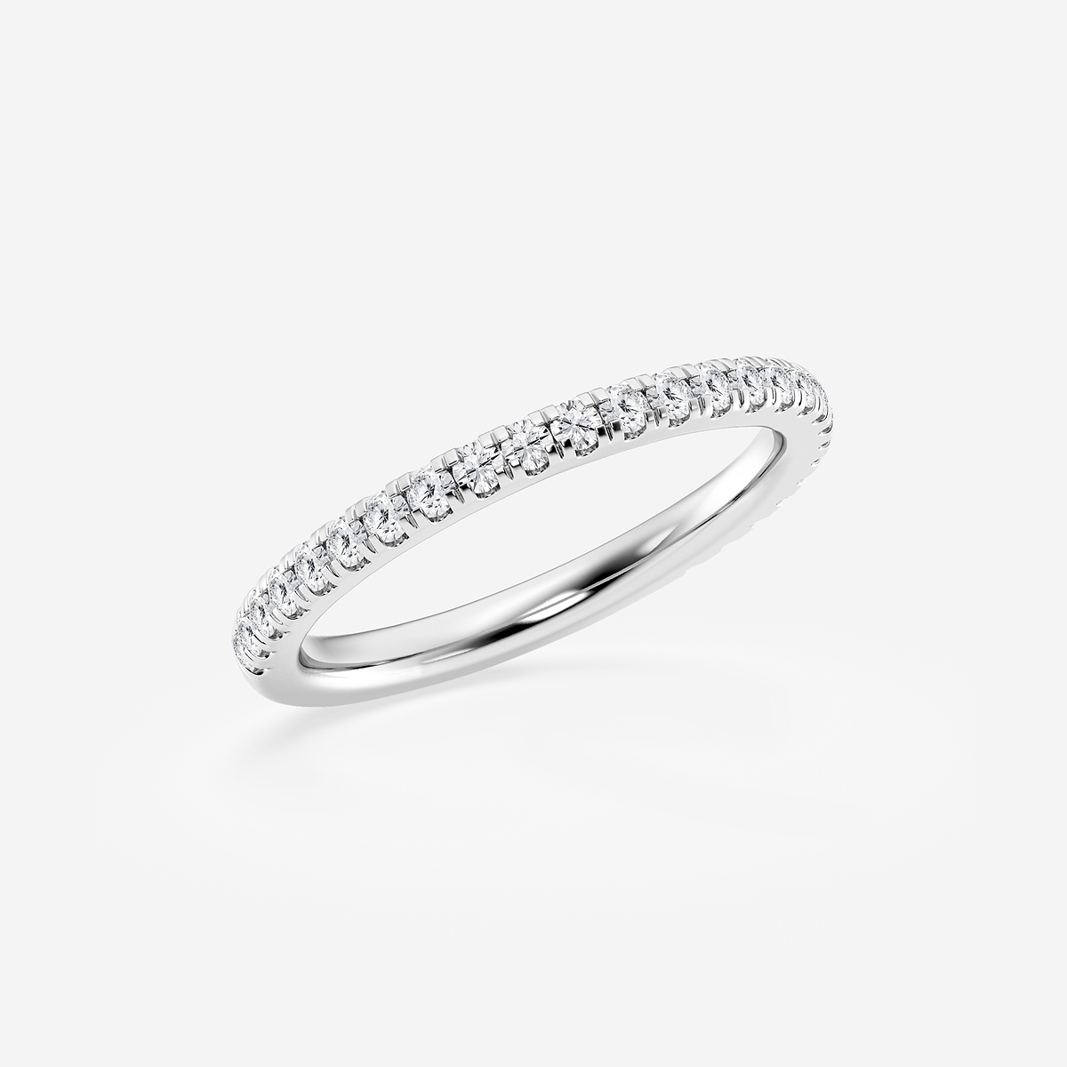 Additional Image 1 for  1/3 ctw Round Lab Grown Diamond Micro Pave Wedding Band