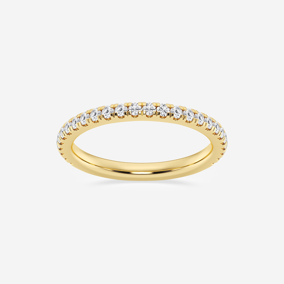 1/3 ctw Round Lab Grown Diamond Micro Pave Wedding Band