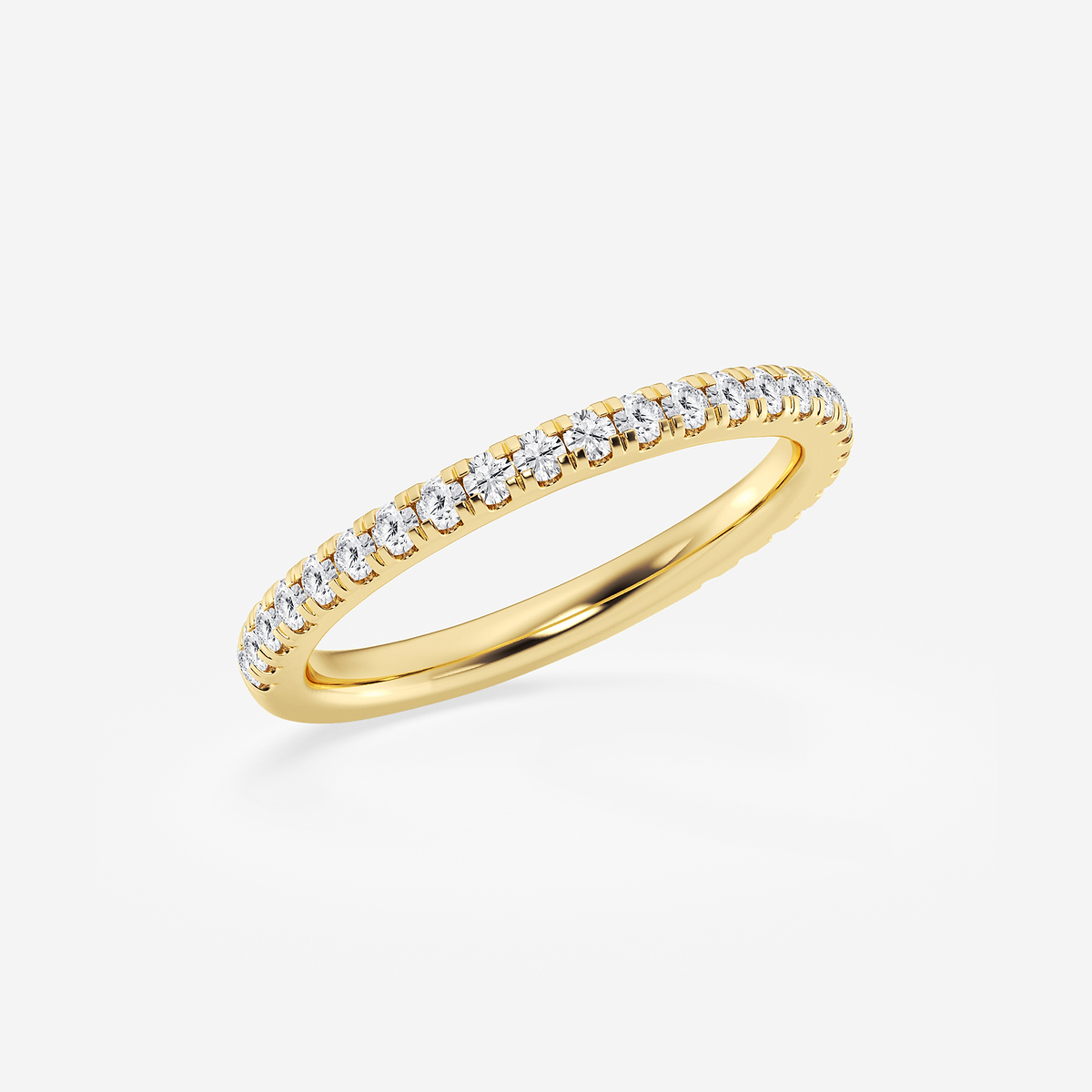 Additional Image 1 for  1/3 ctw Round Lab Grown Diamond Micro Pave Wedding Band