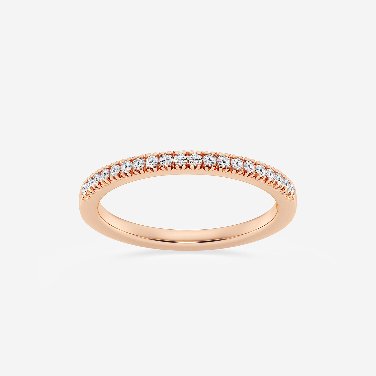 1/8 ctw Round Lab Grown Diamond Micro Pave Wedding Band