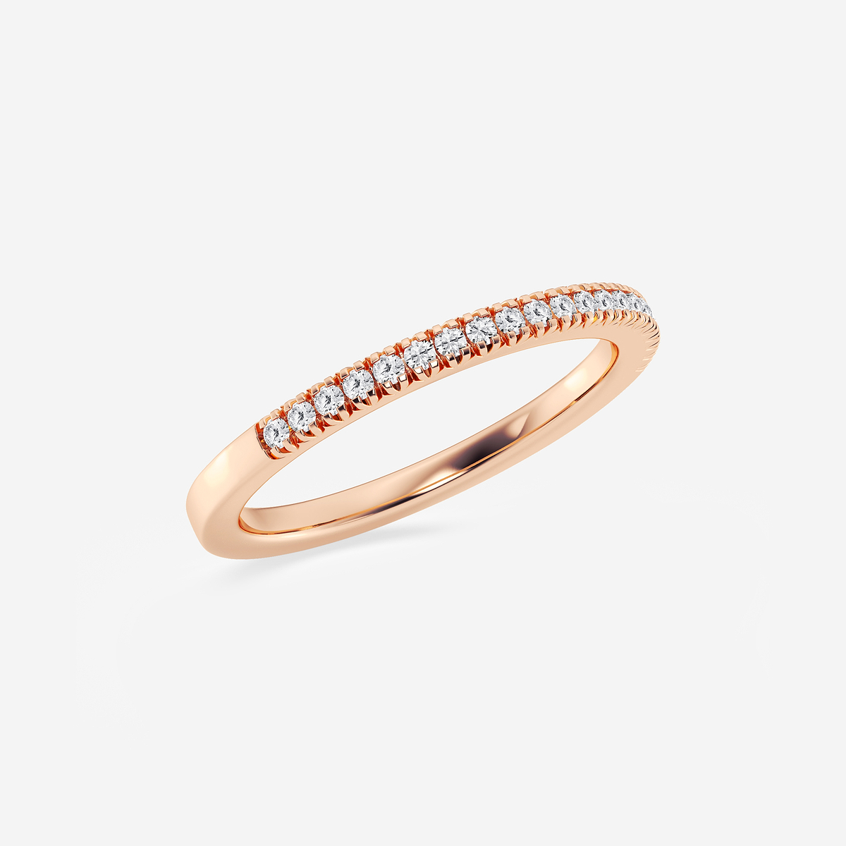 Additional Image 1 for  1/8 ctw Round Lab Grown Diamond Micro Pave Wedding Band