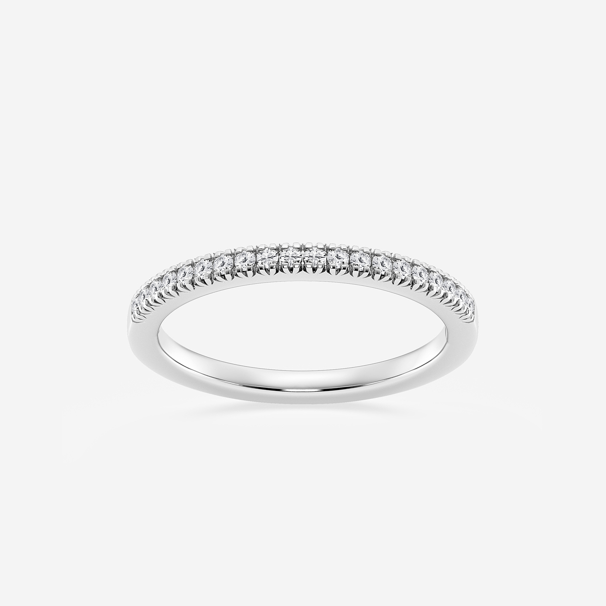 1/8 ctw Round Lab Grown Diamond Micro Pave Wedding Band