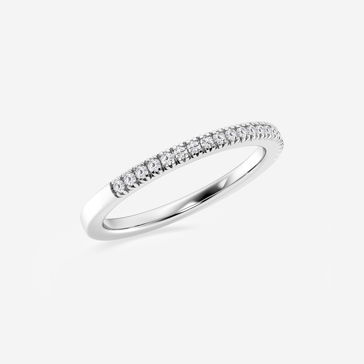 Additional Image 1 for  1/8 ctw Round Lab Grown Diamond Micro Pave Wedding Band