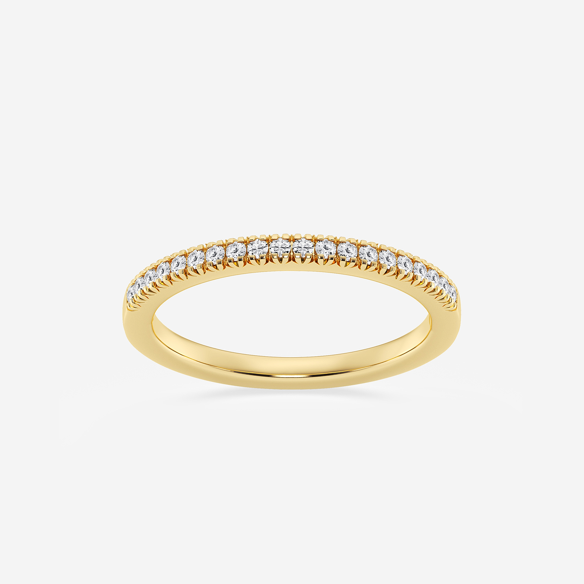 1/8 ctw Round Lab Grown Diamond Micro Pave Wedding Band