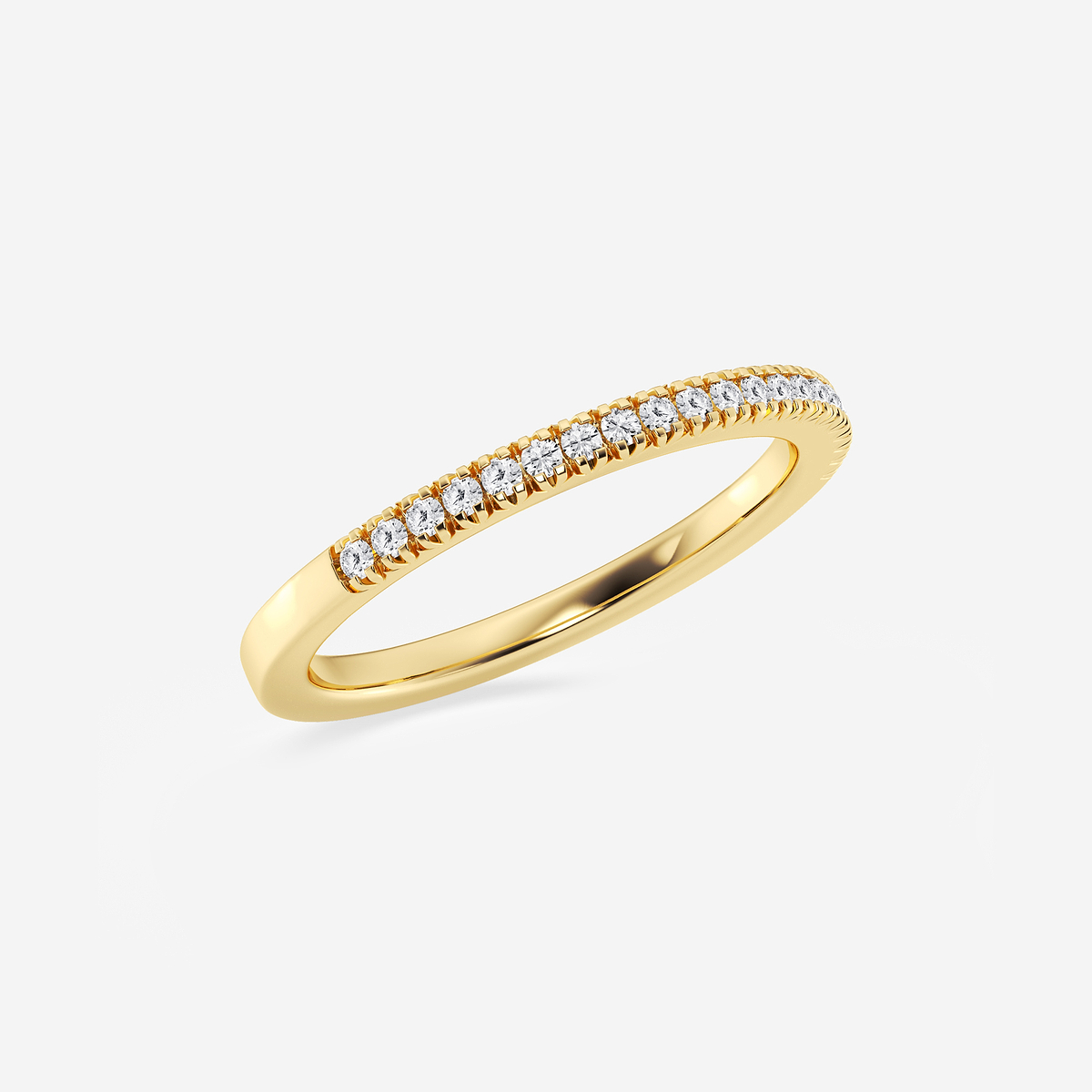 Additional Image 1 for  1/8 ctw Round Lab Grown Diamond Micro Pave Wedding Band