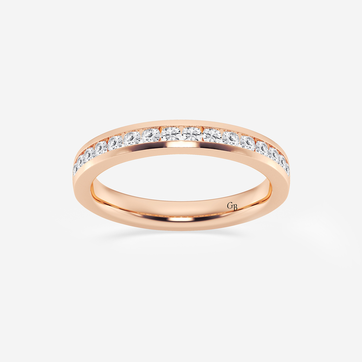 1/3 ctw Round Lab Grown Diamond Channel Wedding Band