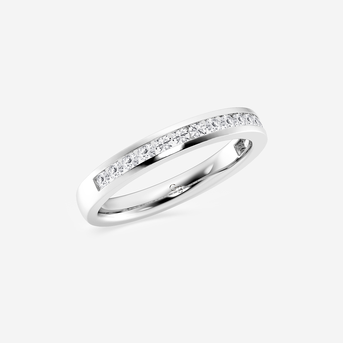 Additional Image 1 for  1/3 ctw Round Lab Grown Diamond Channel Wedding Band