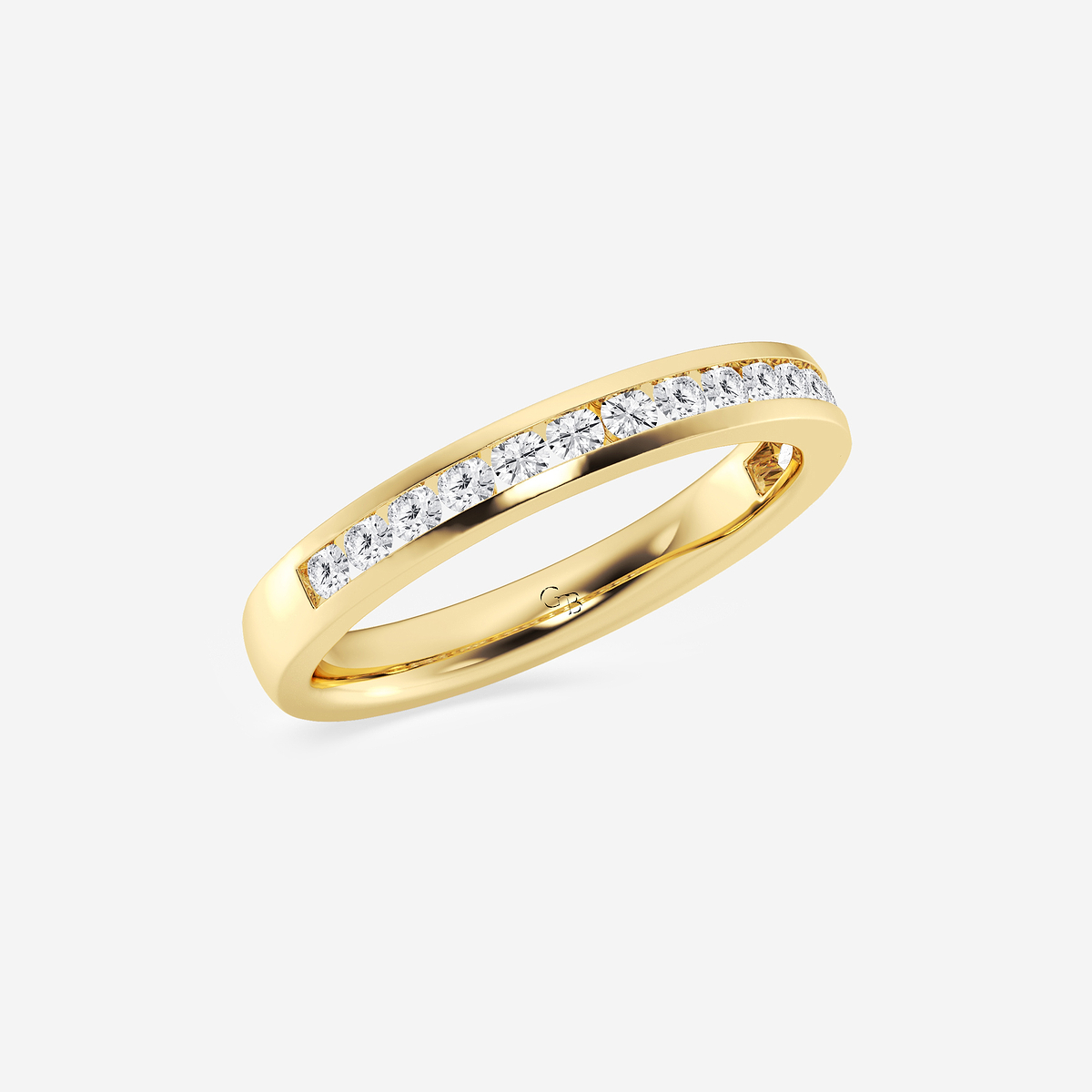 Additional Image 1 for  1/3 ctw Round Lab Grown Diamond Channel Wedding Band