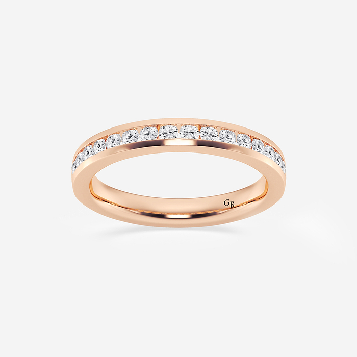 Alba Band - 1/3 ctw Round Lab Grown Diamond Channel Wedding Band