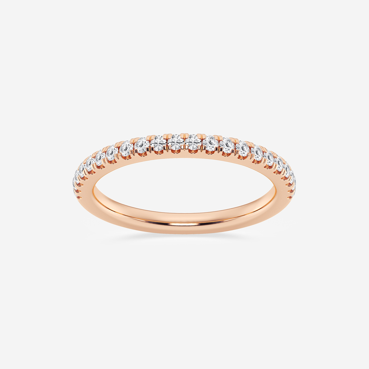 1/4 ctw Round Lab Grown Diamond V Prong Wedding Band