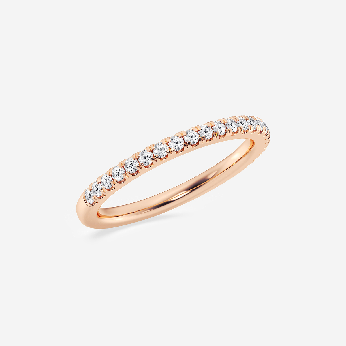Additional Image 1 for  1/4 ctw Round Lab Grown Diamond V Prong Wedding Band