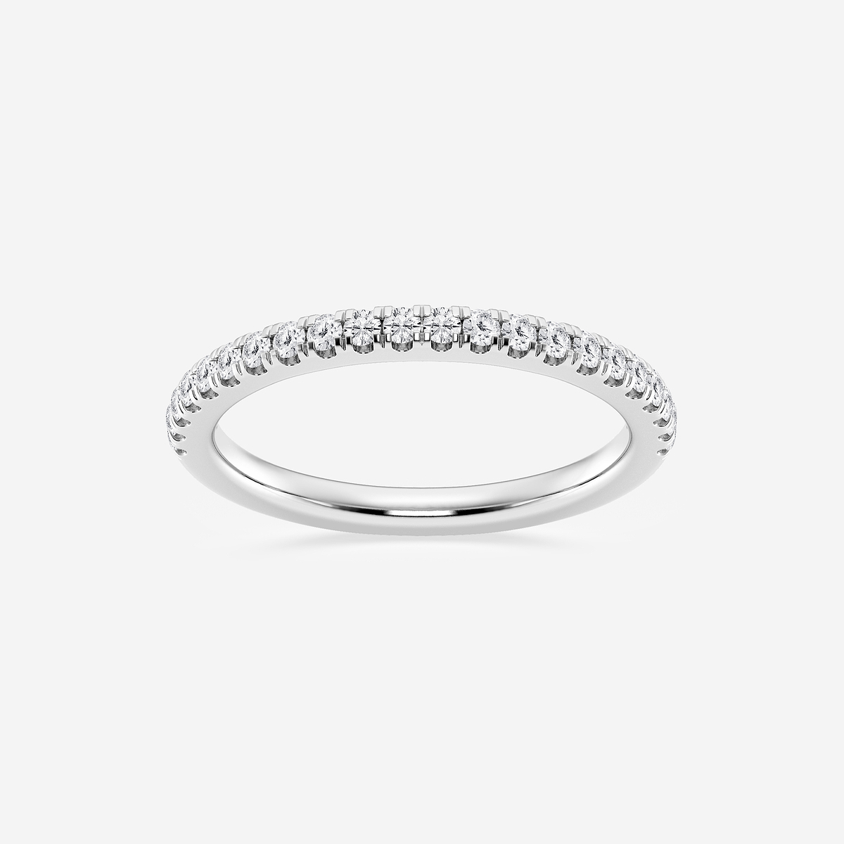 1/4 ctw Round Lab Grown Diamond V Prong Wedding Band