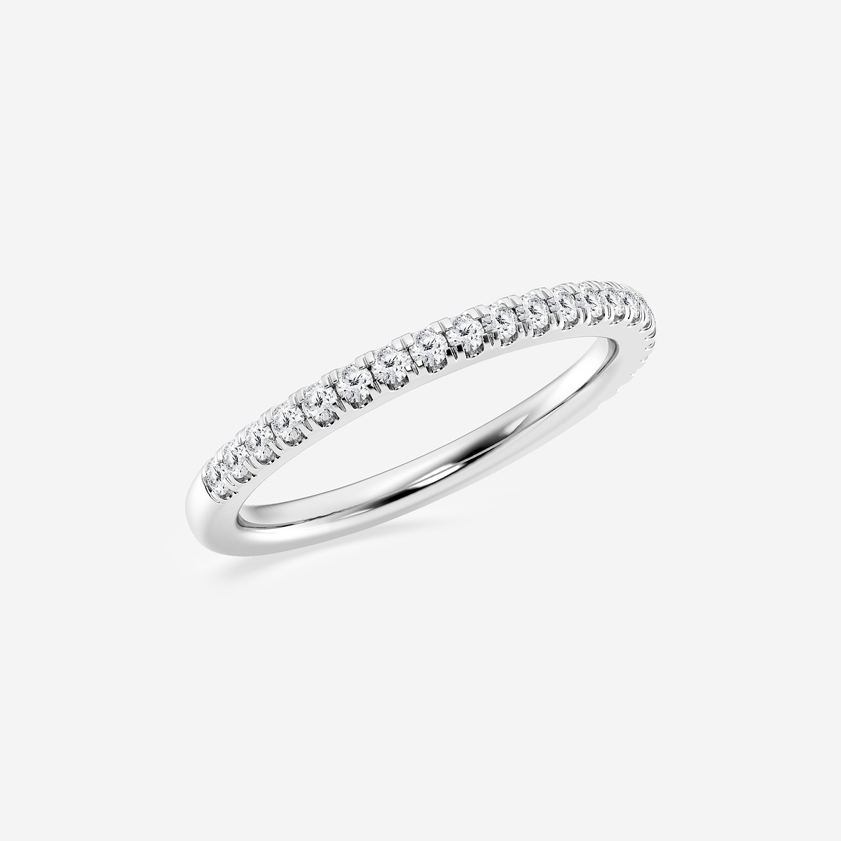 Additional Image 1 for  1/4 ctw Round Lab Grown Diamond V Prong Wedding Band