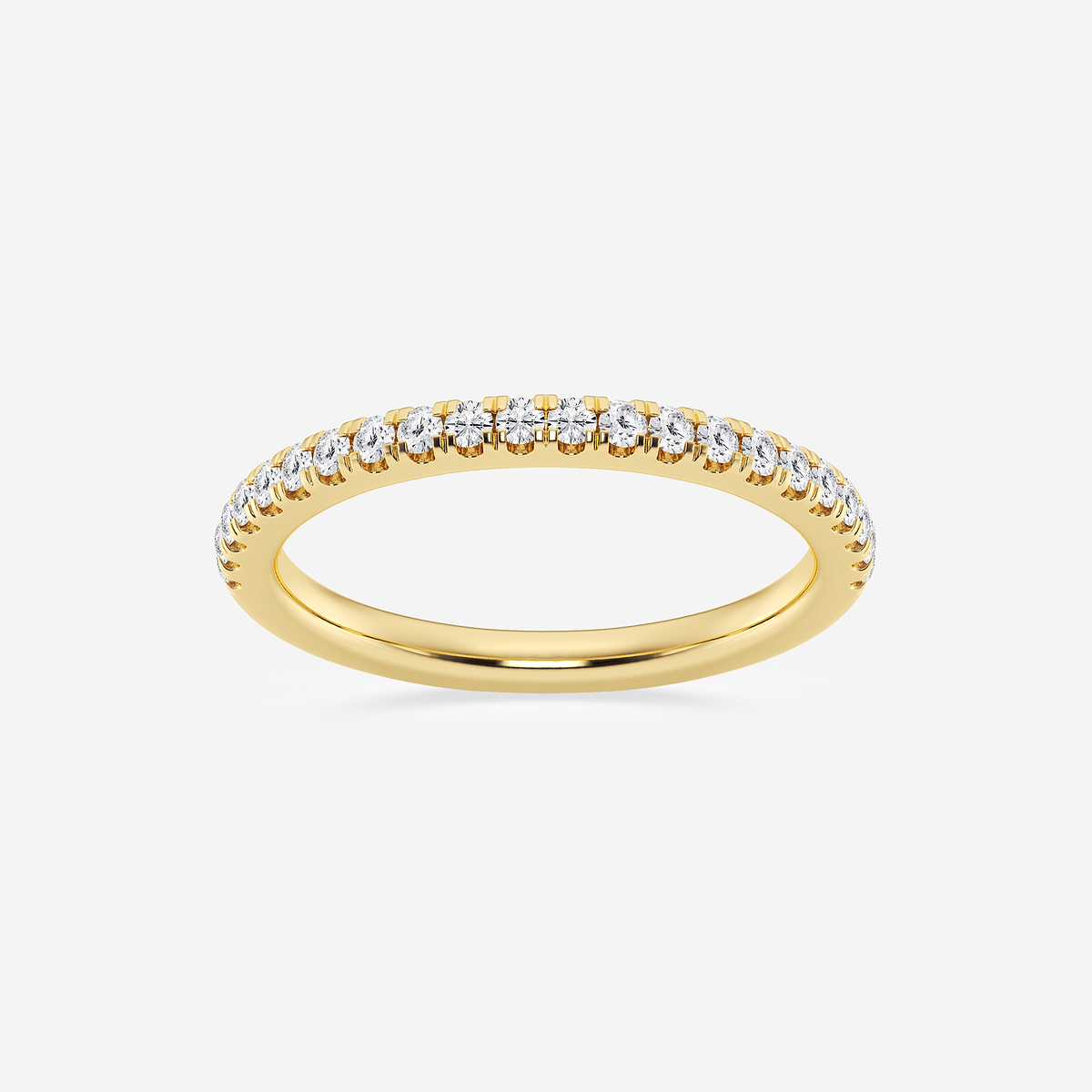 1/4 ctw Round Lab Grown Diamond V Prong Wedding Band