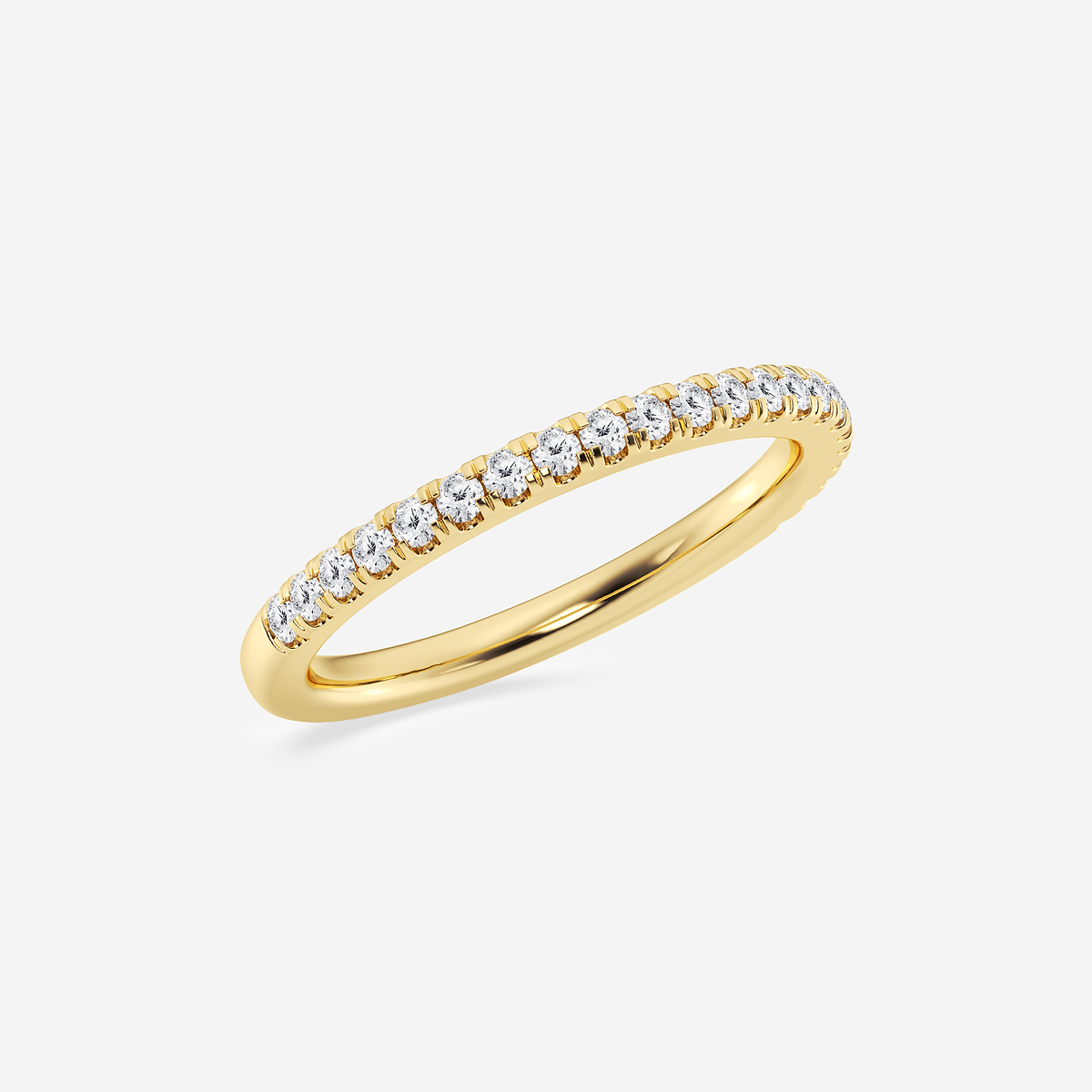 Additional Image 1 for  1/4 ctw Round Lab Grown Diamond V Prong Wedding Band