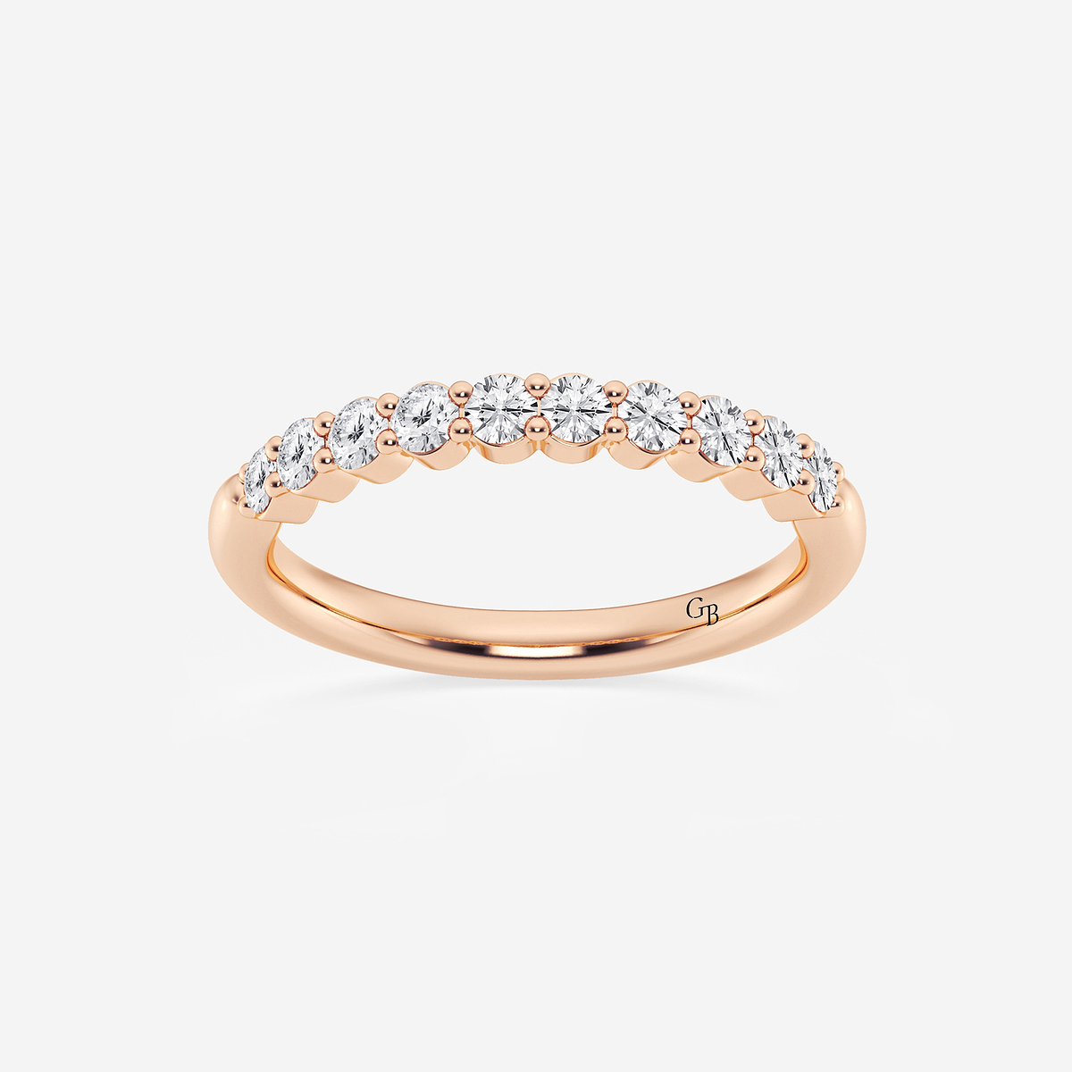 1/2 ctw Round Lab Grown Diamond Prong Set Wedding Band