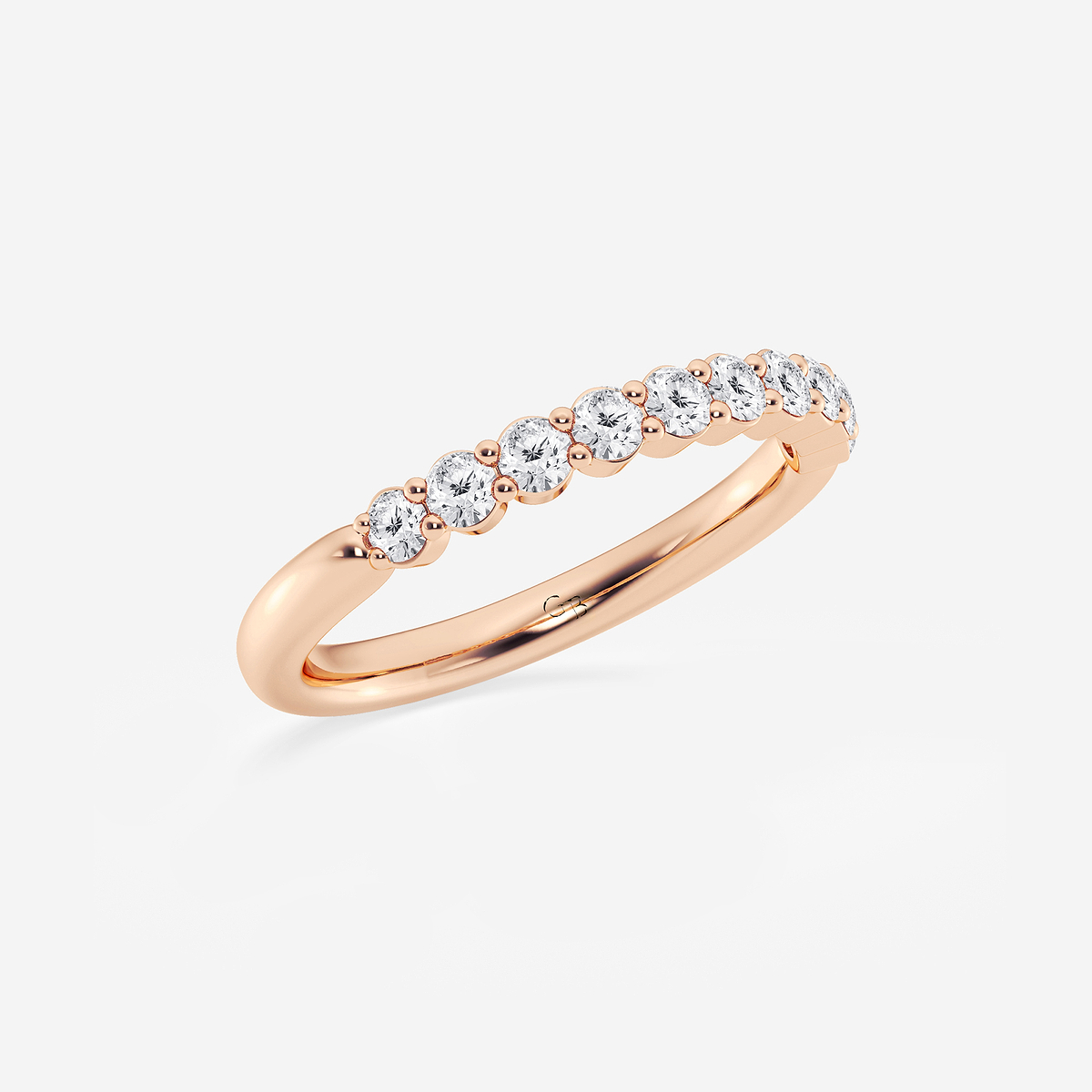 Additional Image 1 for  1/2 ctw Round Lab Grown Diamond Prong Set Wedding Band