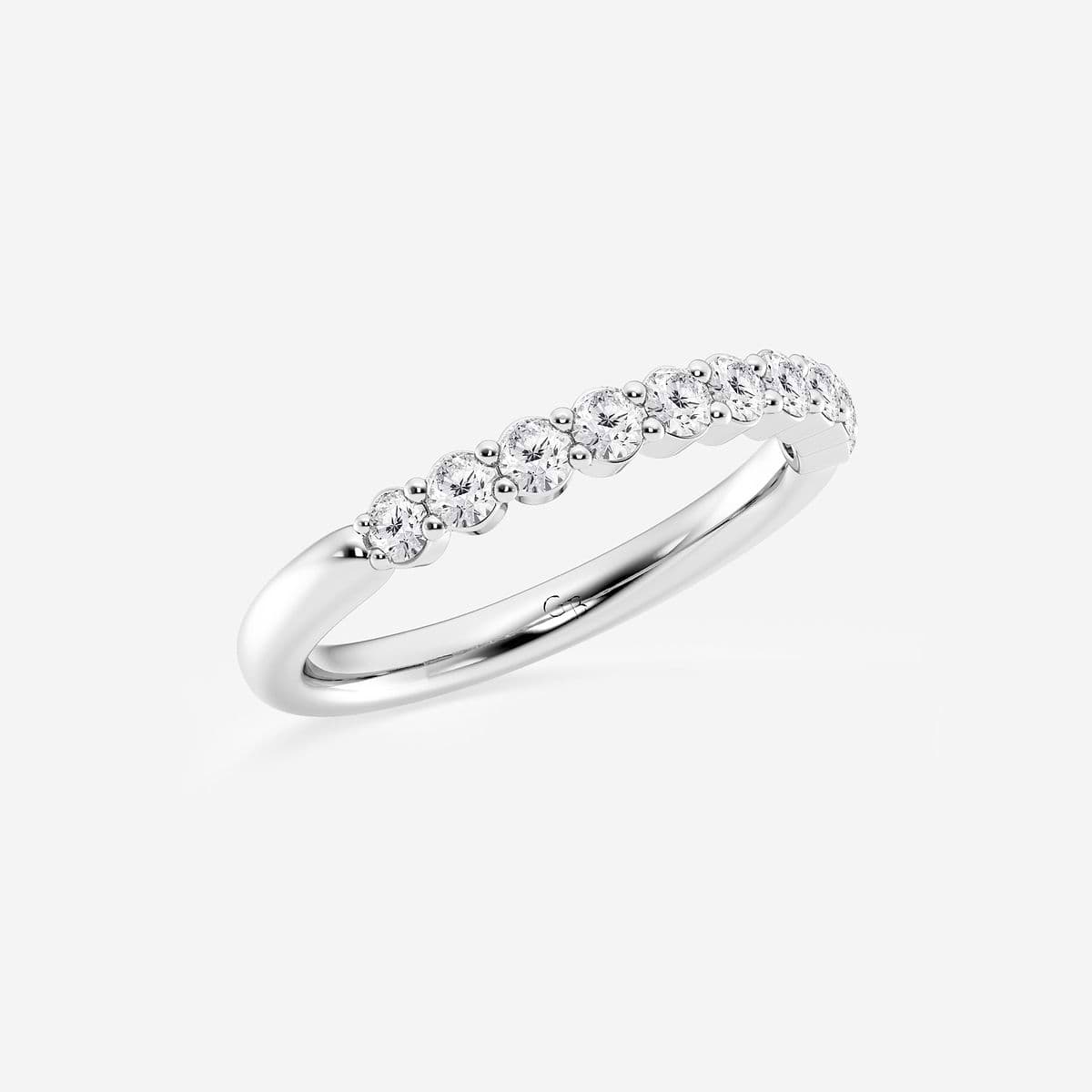 Additional Image 1 for  1/2 ctw Round Lab Grown Diamond Prong Set Wedding Band