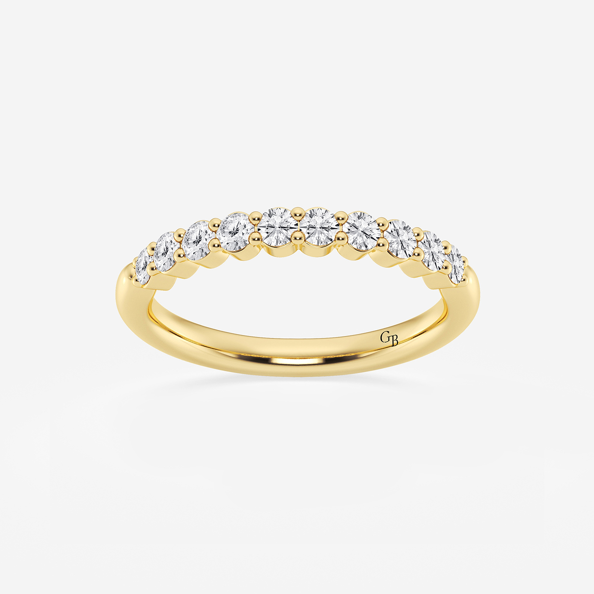1/2 ctw Round Lab Grown Diamond Prong Set Wedding Band