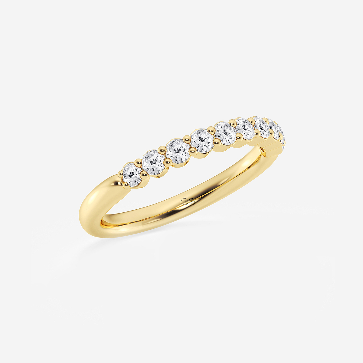 Additional Image 1 for  1/2 ctw Round Lab Grown Diamond Prong Set Wedding Band