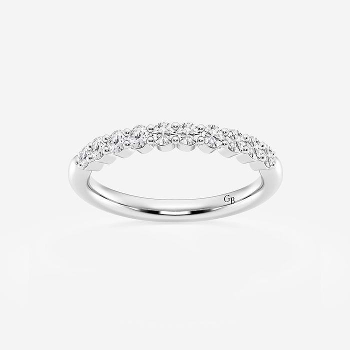 2 ctw Radiant Lab Grown Diamond Graduated Engagement Ring 14K White Gold, FG, VS2+