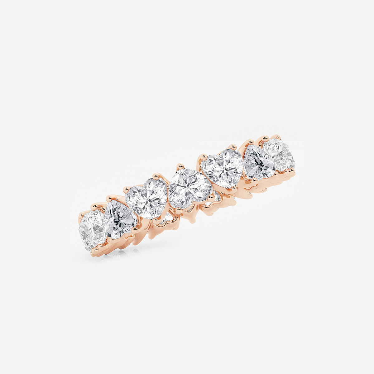 Additional Image 1 for  3 5/8 ctw Alternating Heart Lab Grown Diamond Eternity Band - 4.3mm Width