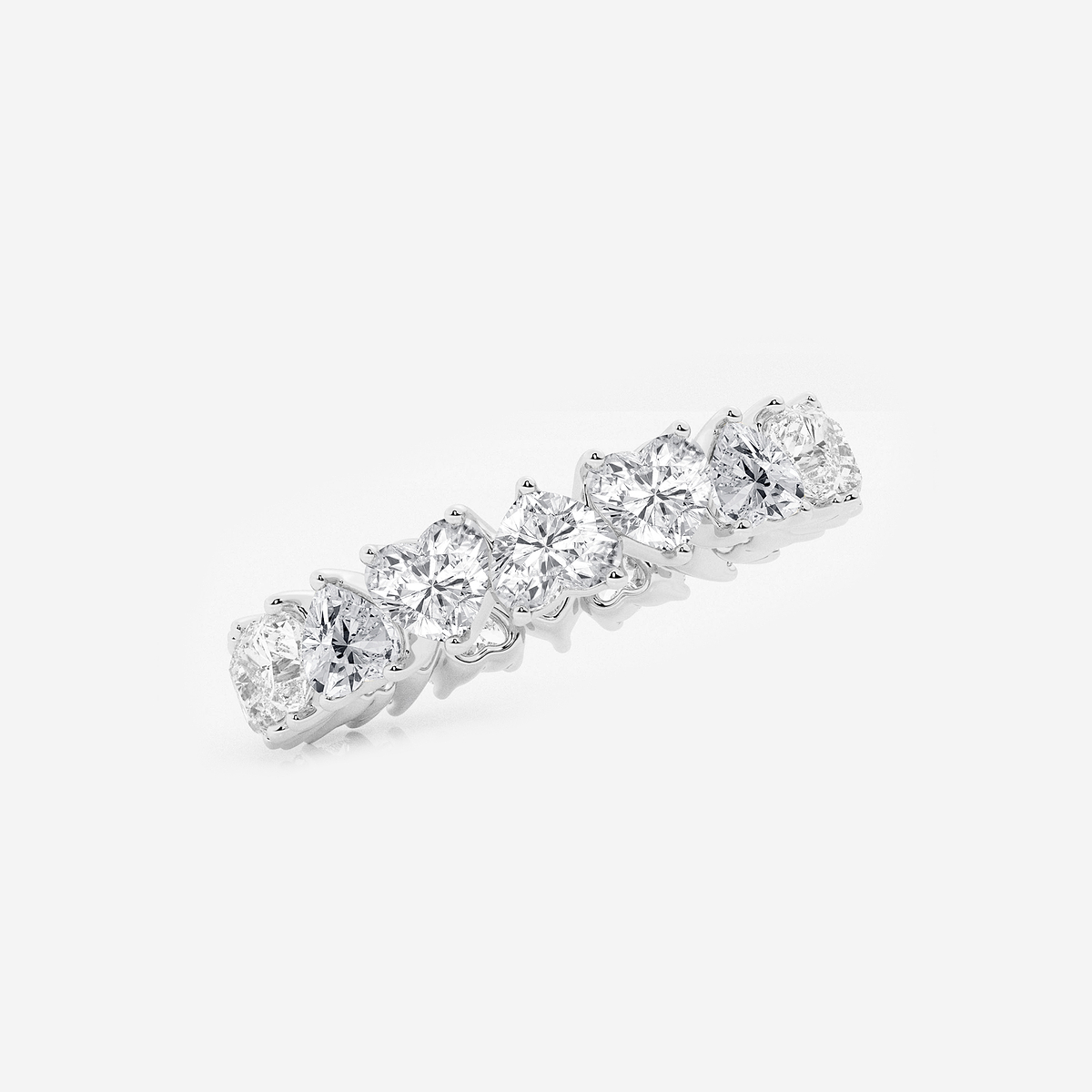 Additional Image 1 for  3 5/8 ctw Alternating Heart Lab Grown Diamond Eternity Band - 4.3mm Width