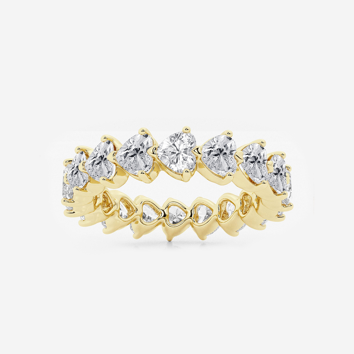3 5/8 ctw Floating Heart Lab Grown Diamond Eternity Band - 4.8mm Width
