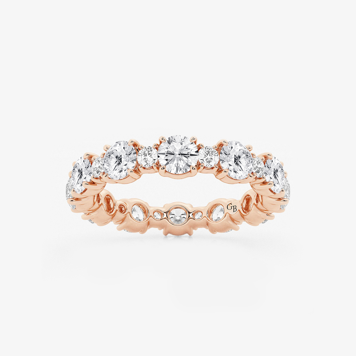 2 3/4 ctw Round Lab Grown Diamond Eternity Band - 3.7mm Width