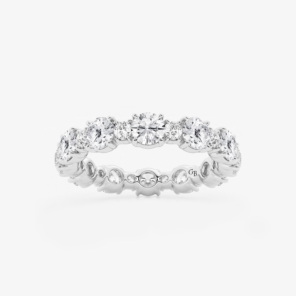 2 3/4 ctw Round Lab Grown Diamond Eternity Band - 3.7mm Width