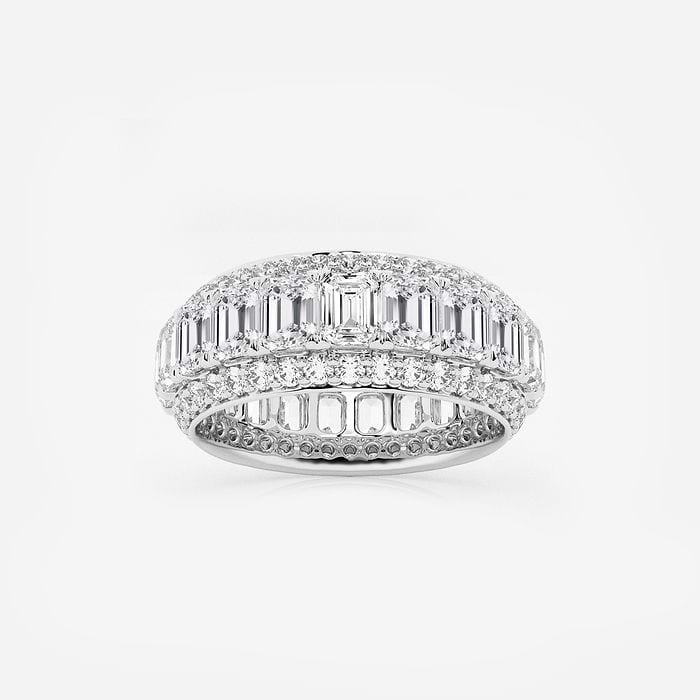 Framed Emerald Eternity Band