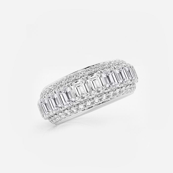 Framed Emerald Eternity Band