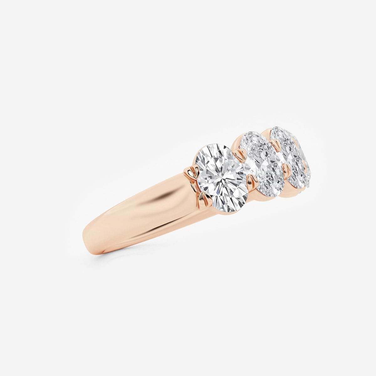 Additional Image 1 for  2 ctw Oval Lab Grown Diamond Five-Stone Anniversary Band