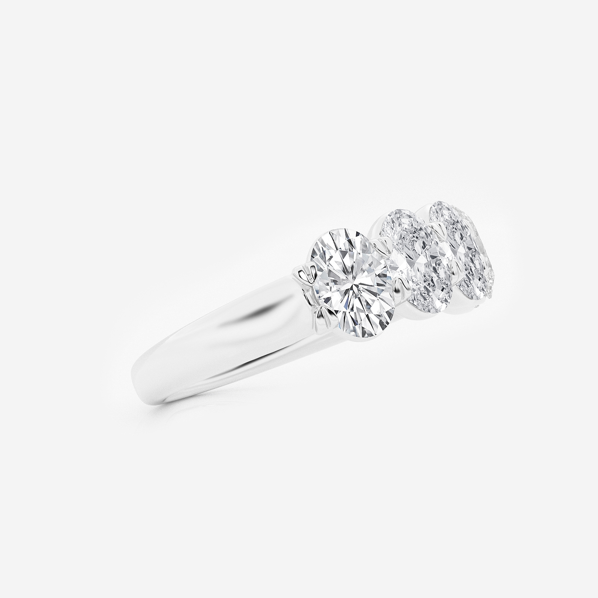 Additional Image 1 for  2 ctw Oval Lab Grown Diamond Five-Stone Anniversary Band