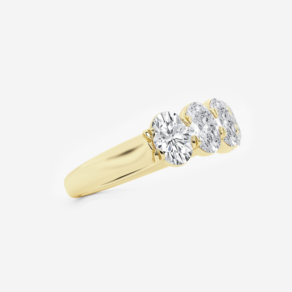 Additional Image 1 for  2 ctw Oval Lab Grown Diamond Five-Stone Anniversary Band