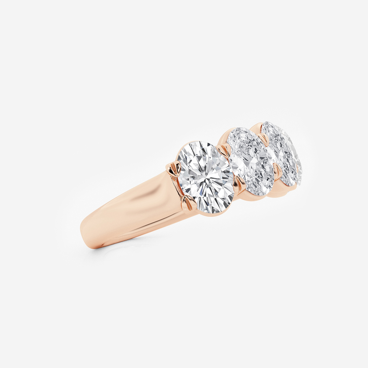 Additional Image 1 for  3 ctw Oval Lab Grown Diamond Five-Stone Anniversary Band