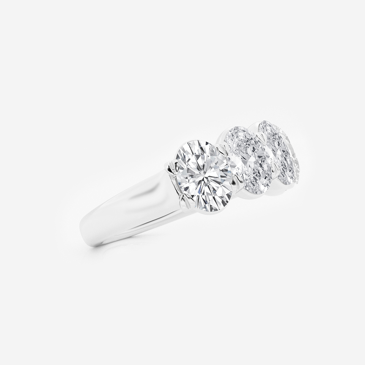 Additional Image 1 for  3 ctw Oval Lab Grown Diamond Five-Stone Anniversary Band
