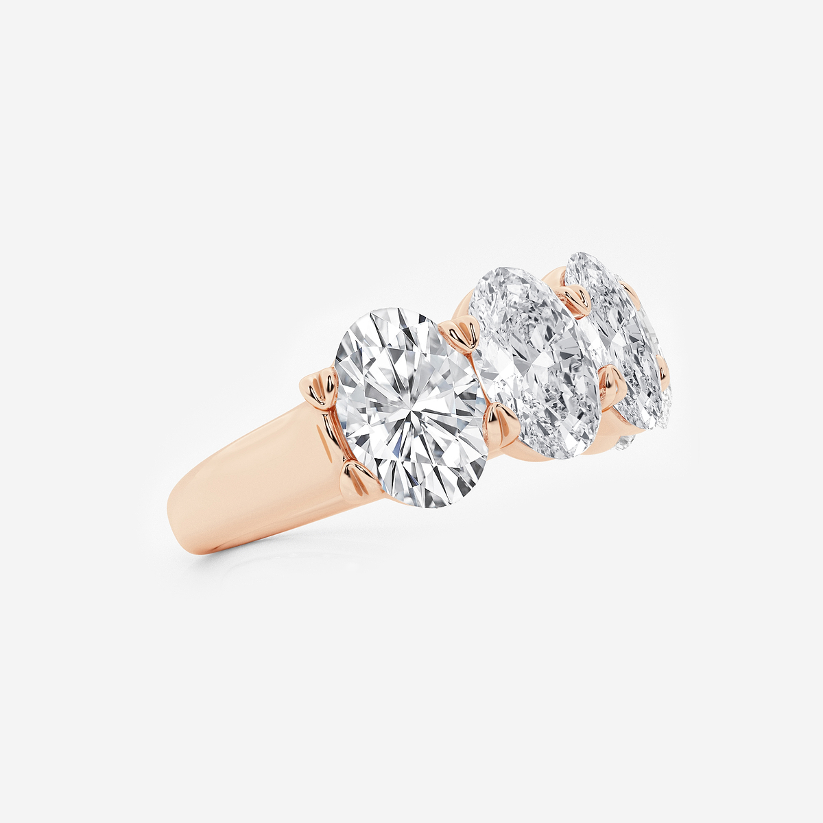Additional Image 1 for  5 ctw Oval Lab Grown Diamond Five-Stone Anniversary Band