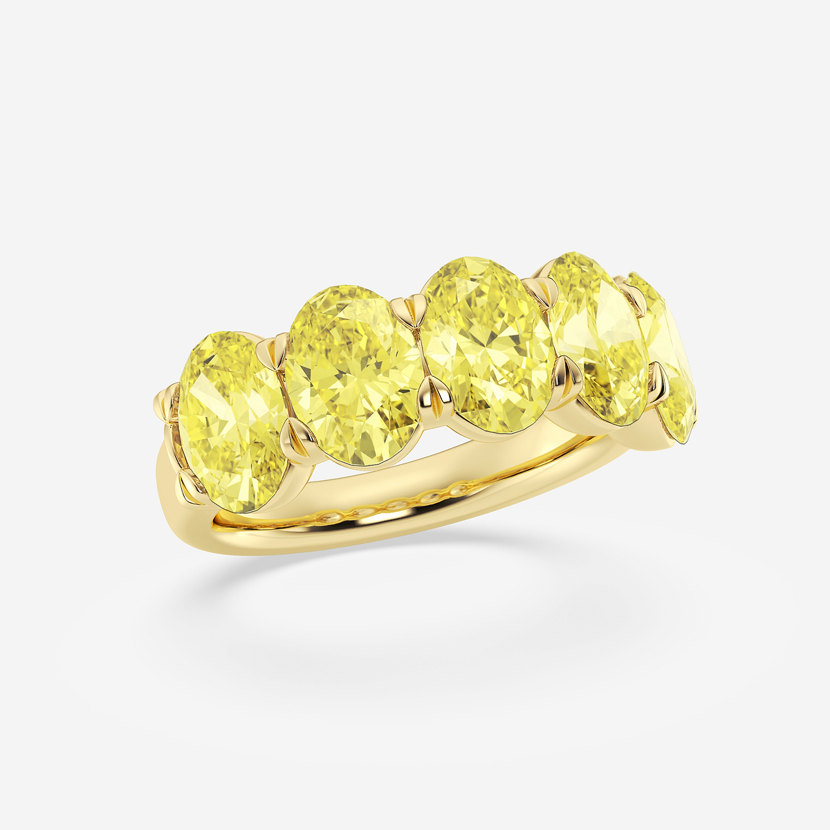 Additional Image 1 for  5 ctw Oval Lab Grown Diamond Five-Stone Anniversary Band
