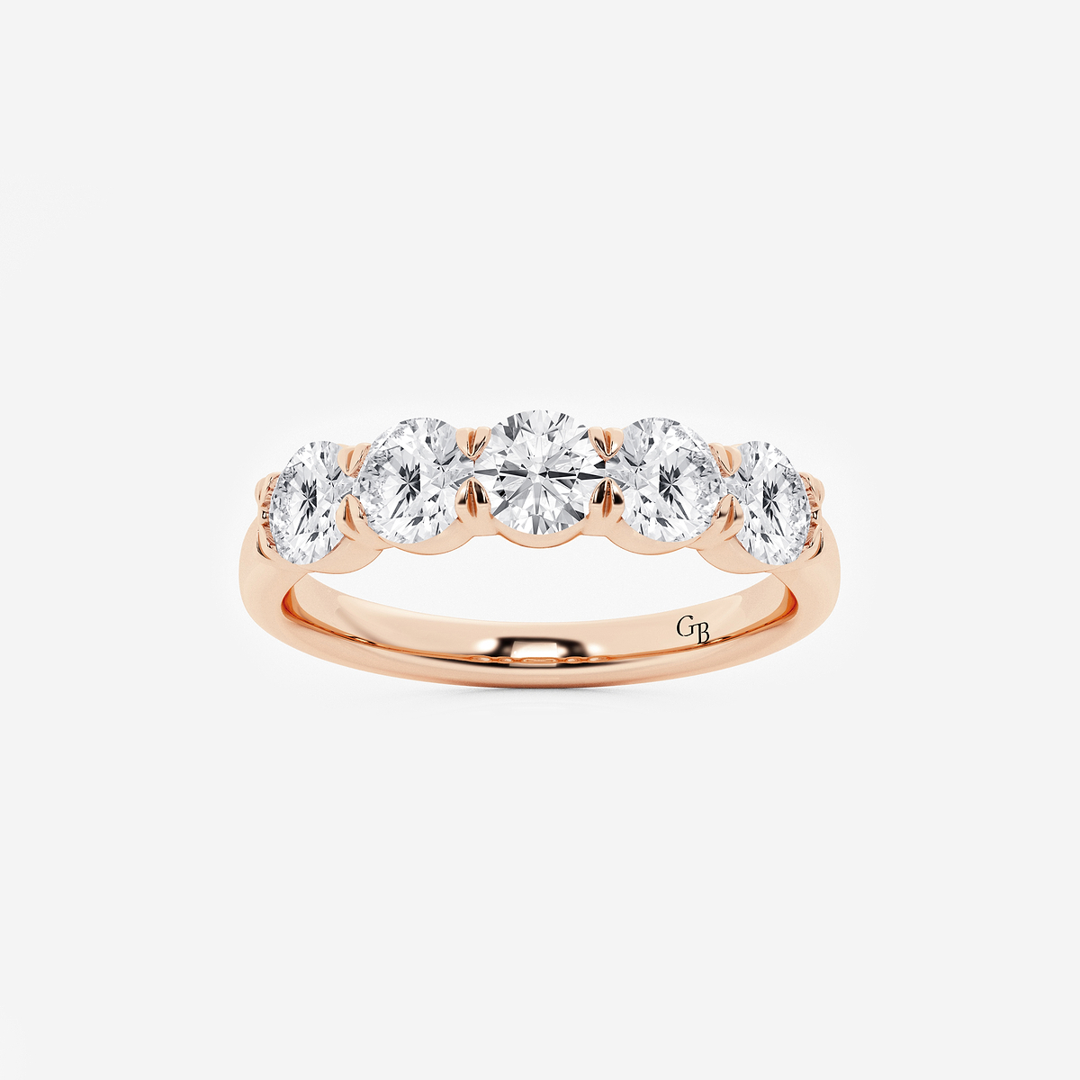 1 ctw Round Lab Grown Diamond Five-Stone Anniversary Band