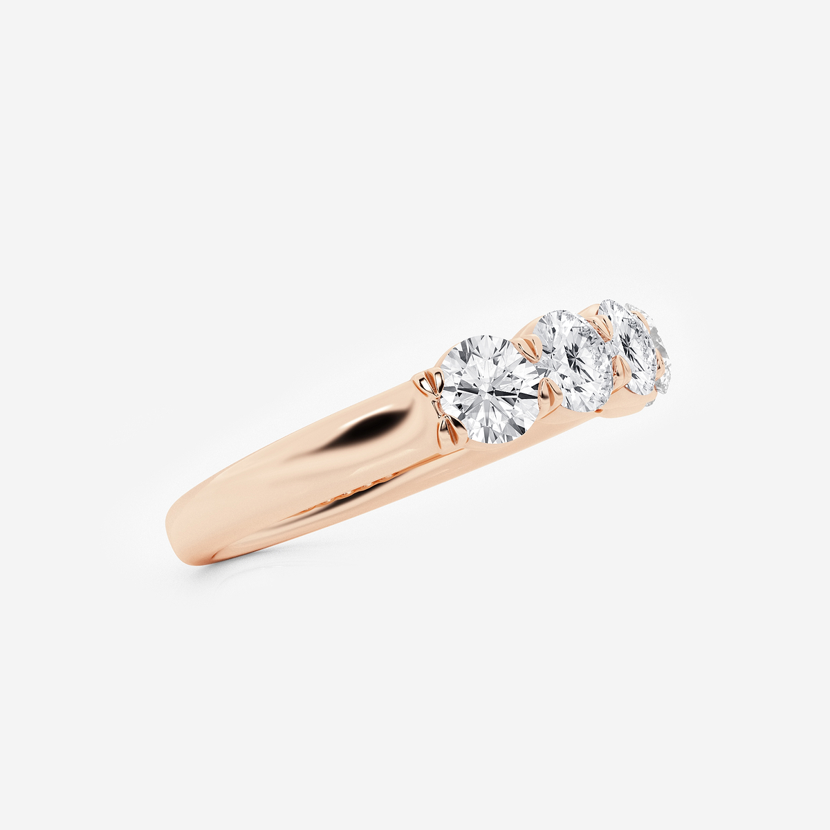 Additional Image 1 for  1 ctw Round Lab Grown Diamond Five-Stone Anniversary Band