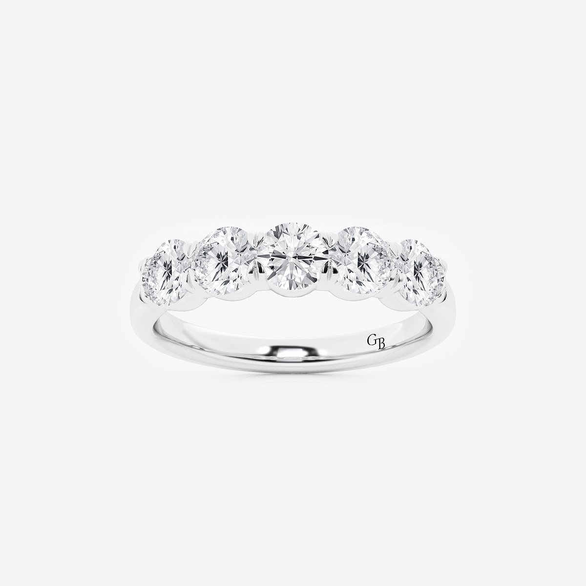 1 ctw Round Lab Grown Diamond Five-Stone Anniversary Band
