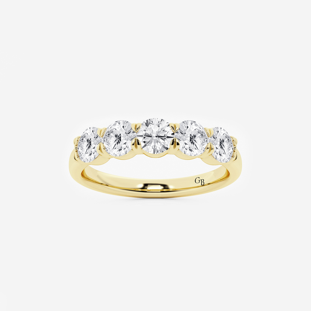 1 ctw Round Lab Grown Diamond Five-Stone Anniversary Band