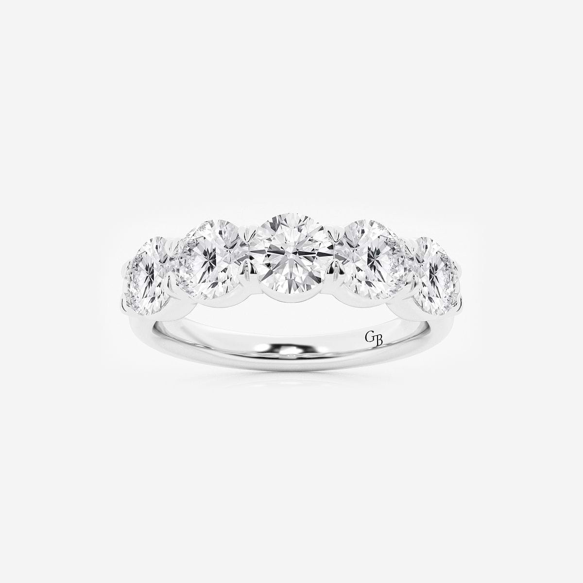 2 ctw Round Lab Grown Diamond Five-Stone Anniversary Band