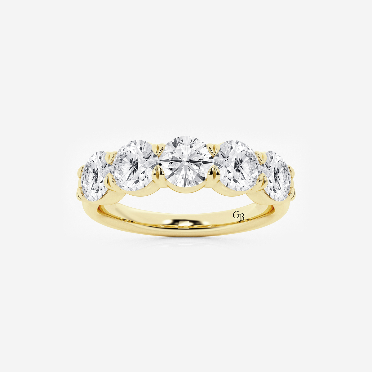2 ctw Round Lab Grown Diamond Five-Stone Anniversary Band