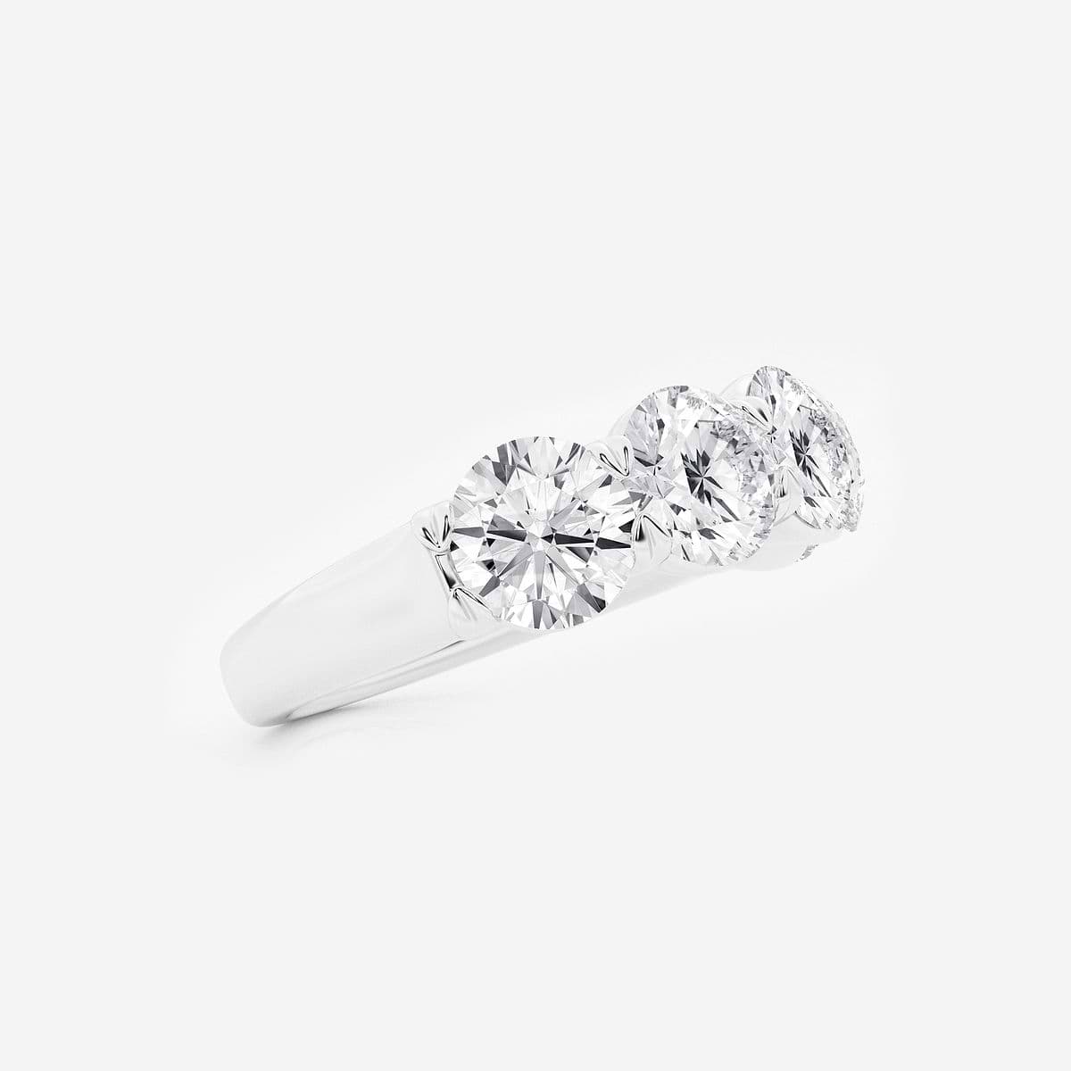 3 ctw Round Lab Grown Diamond Five-Stone Anniversary Band Platinum, DE, VS1