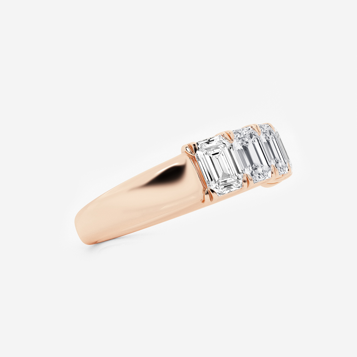 Additional Image 1 for  2 ctw Emerald Lab Grown Diamond Five-Stone Anniversary Band