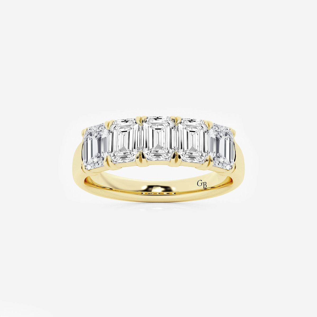 2 ctw Emerald Lab Grown Diamond Five-Stone Anniversary Band