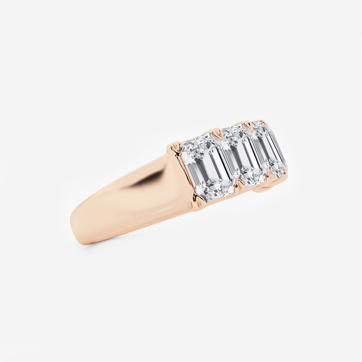 Additional Image 1 for  3 ctw Emerald Lab Grown Diamond Five-Stone Anniversary Band