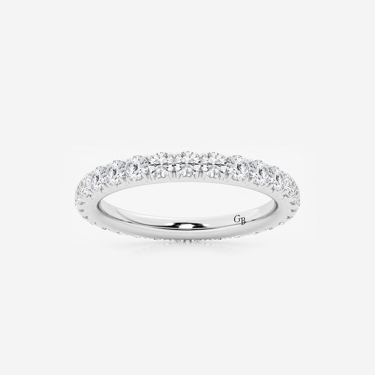 1 ctw Round Lab Grown Diamond Eternity Band - 2.1mm Width